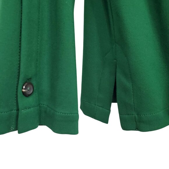 J Jill Size L Top Ponte Knit Button Accent Sleeves Long Sleeve Pullover Blouse - Picture 7 of 12